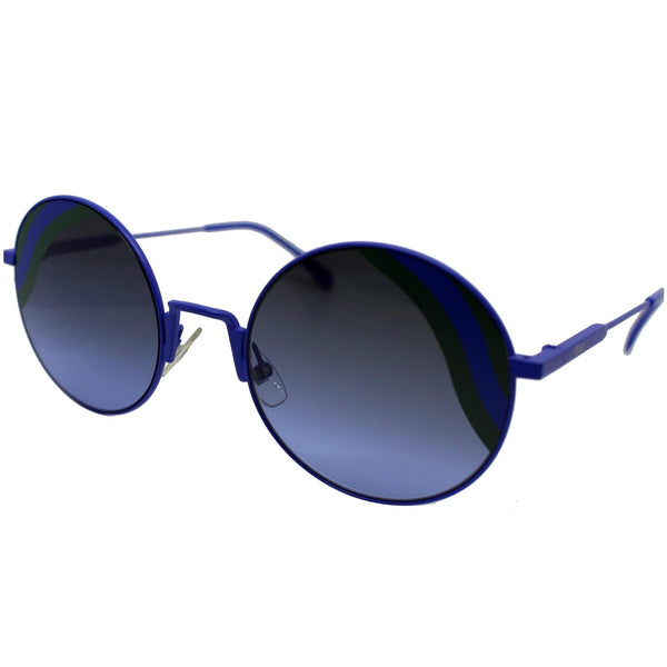 Preowned Fendi Sunglasses Blue Gradient Round Lenses