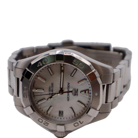 TAG HEUER Aquaracer Swiss Quartz SS Bracelet Date Watch Mop Dial 32MM - 20% OFF