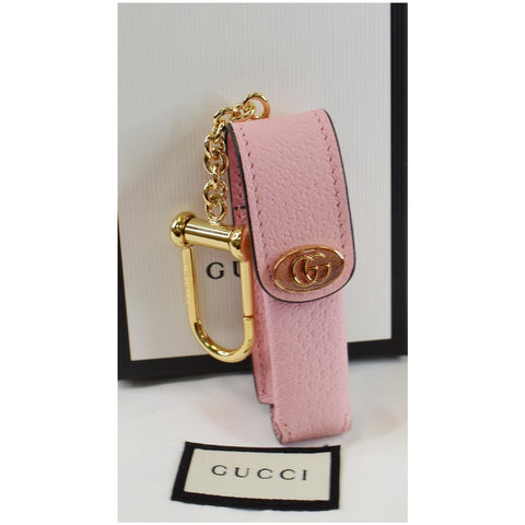 GUCCI  Porte Rouges Leather single Lipstick Holder Pink 615998