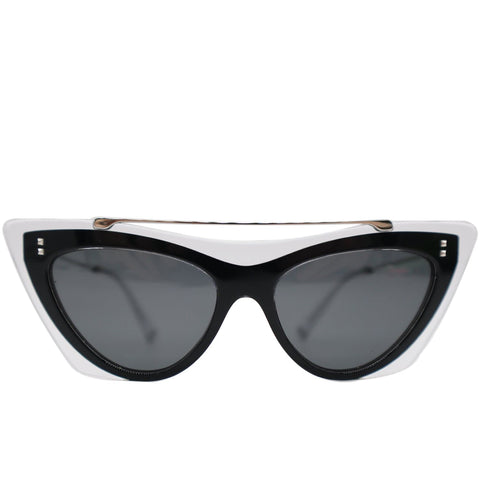 VALENTINO VA4041 5099/87 Crystal Black Sunglasses Gray Lens