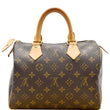 LOUIS VUITTON Speedy 25 Monogram Canvas Satchel Bag Brown