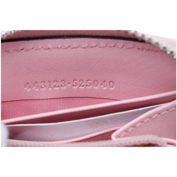 GUCCI Marmont GG Matelasse Leather Zip Around Wallet Pink