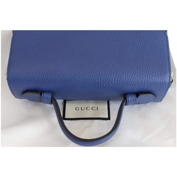GUCCI GG Interlocking Leather Chain Shoulder Bag Blue 510302