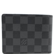 LOUIS VUITTON Damier Graphite Canvas Multiple Wallet Black