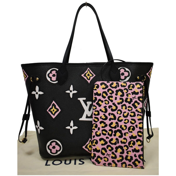 Louis Vuitton Neverfull MM Wild At Heart Monogram Giant Tote Bag Black