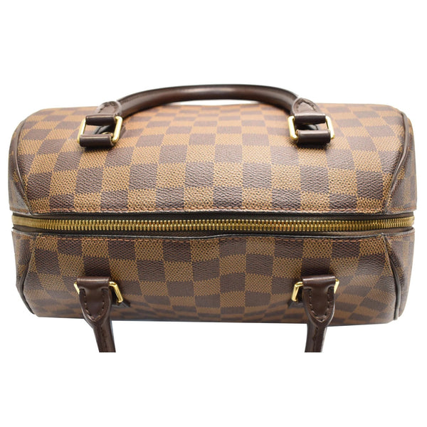 Louis Vuitton Ribera MM Top Zip Satchel Bag Brown