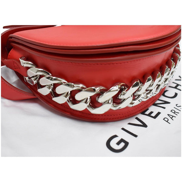 Givenchy Infinity Mini Leather Saddle Shoulder chain bag - red | DDH