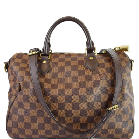 LOUIS VUITTON Speedy 30 Damier Ebene Shoulder Bag Brown