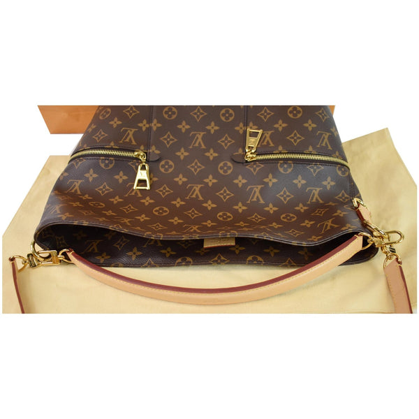 Louis Vuitton Melie Monogram Leather Hobo Bag Brown
