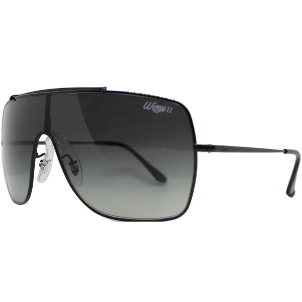 RAY-BAN RB3697 002/11 Wings II Sunglasses Dark Grey Gradient Lens