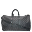 LOUIS VUITTON Keepall 55 Bandouliere Monogram Eclipse Travel Bag Black