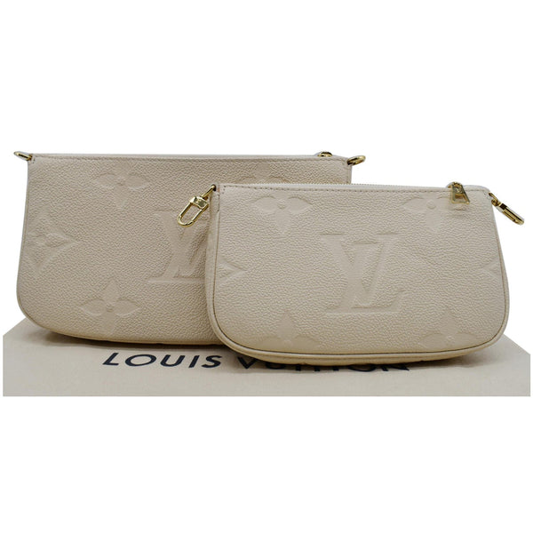 LOUIS VUITTON Multi Pochette Accessoires Monogram Empreinte Shoulder Bag Cream