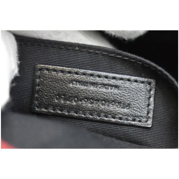 YVES SAINT LAURENT Vinyle Round Chevron Leather Camera Crossbody Bag Red