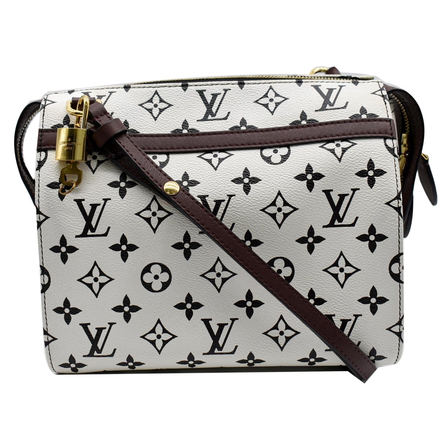 Louis Vuitton - Speedy  Bag Monogram Canvas PM White / Brown Crossbody