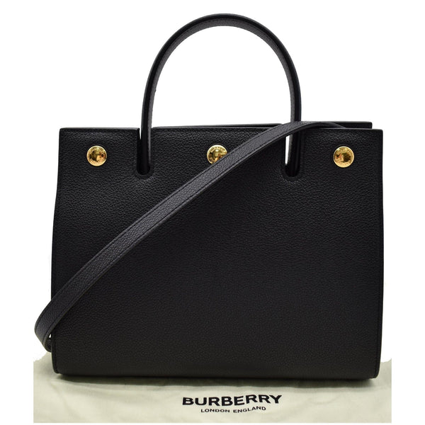 Burberry Mini Title Grainy Leather Top Handle Crossbody Bag
