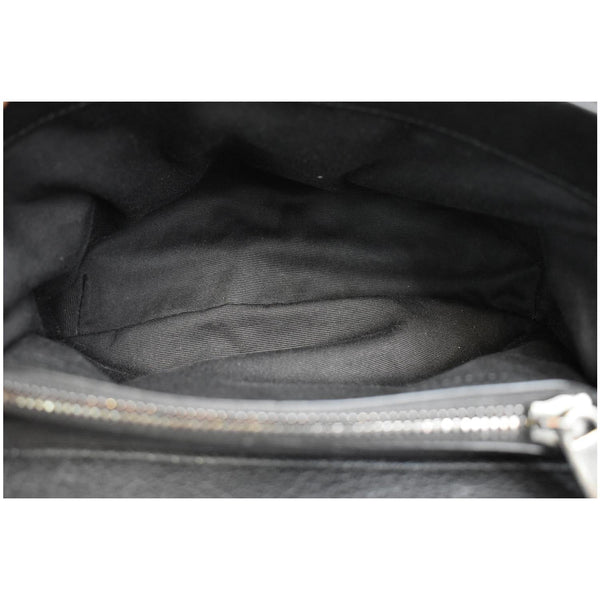 YVES SAINT LAURENT College Medium Monogram Chevron Leather Crossbody Bag Black