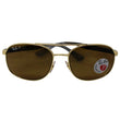 Ray-Ban Sunglasses RB3593 001/83 58 Gold Frame Brown Polarized Lens