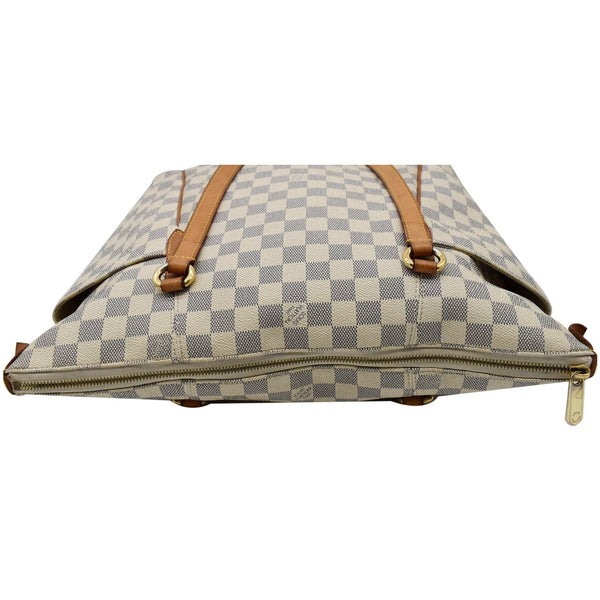 LOUIS VUITTON Totally MM Damier Azur Shoulder Bag White