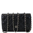 CHANEL CC Aged Lambskin Wallet on Chain WOC Crossbody Bag Black