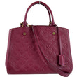 LOUIS VUITTON Montaigne MM Monogram Empreinte Shoulder Bag Raisin
