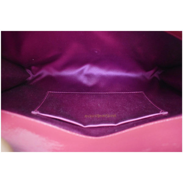 Yves Saint Laurent Large Belle de Jour Leather Clutch Bag inside preview