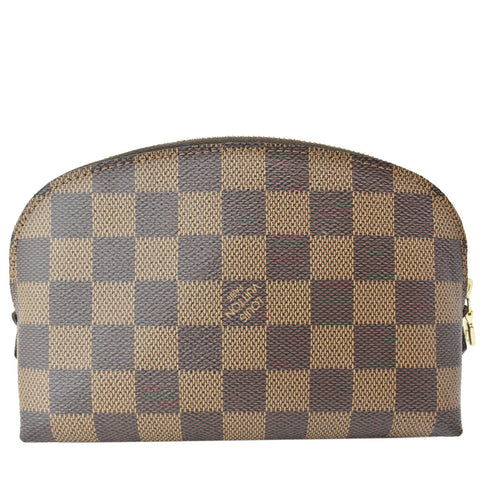 LOUIS VUITTON Damier Ebene Cosmetic Pouch Brown