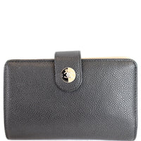 CHANEL Bifold Caviar Leather Wallet Black