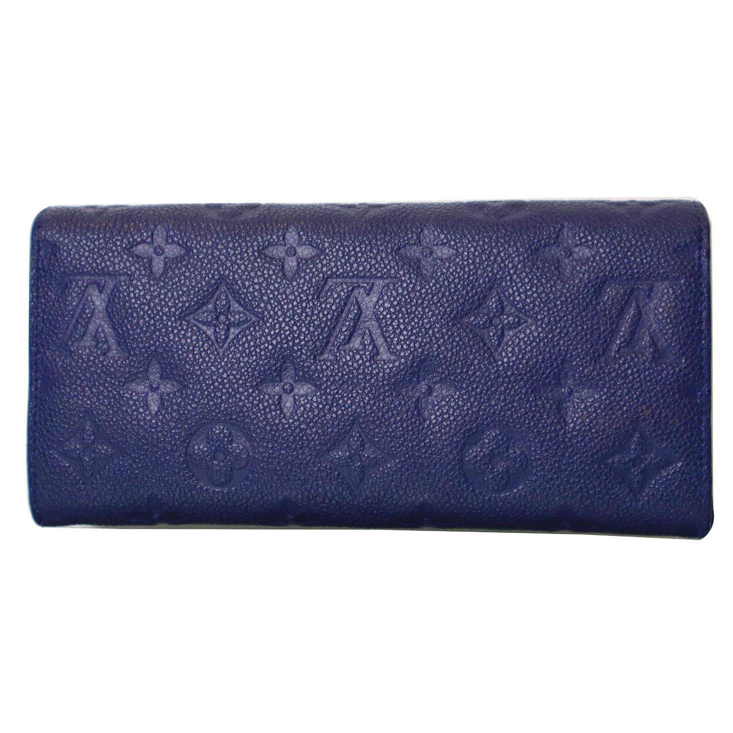 Leather wallet Louis Vuitton Blue in Leather - 26167915