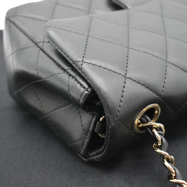 CHANEL Mini Rectangular Flap Quilted Lambskin Leather Shoulder Bag Black- Hot Deals