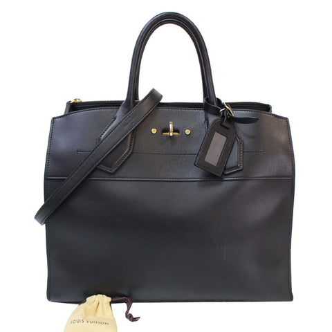 LOUIS VUITTON City Steamer GM Noir Black Leather Shoulder Bag - 15% OFF