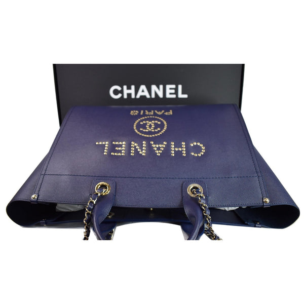 Chanel Deauville Studded Caviar Shoulder Bag