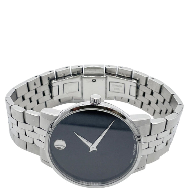 MOVADO Museum Classic Stainless Steel Bracelet Watch Black Dial 40MM