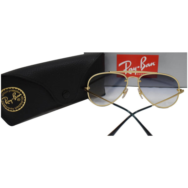 RAY-BAN RB3584N-9140/0S Blaze Aviator Sunglasses Blue Gradient Mirror Lens