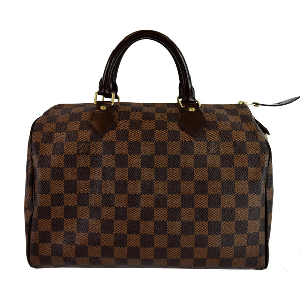 LOUIS VUITTON Speedy 30 Damier Ebene Satchel Handbag Brown