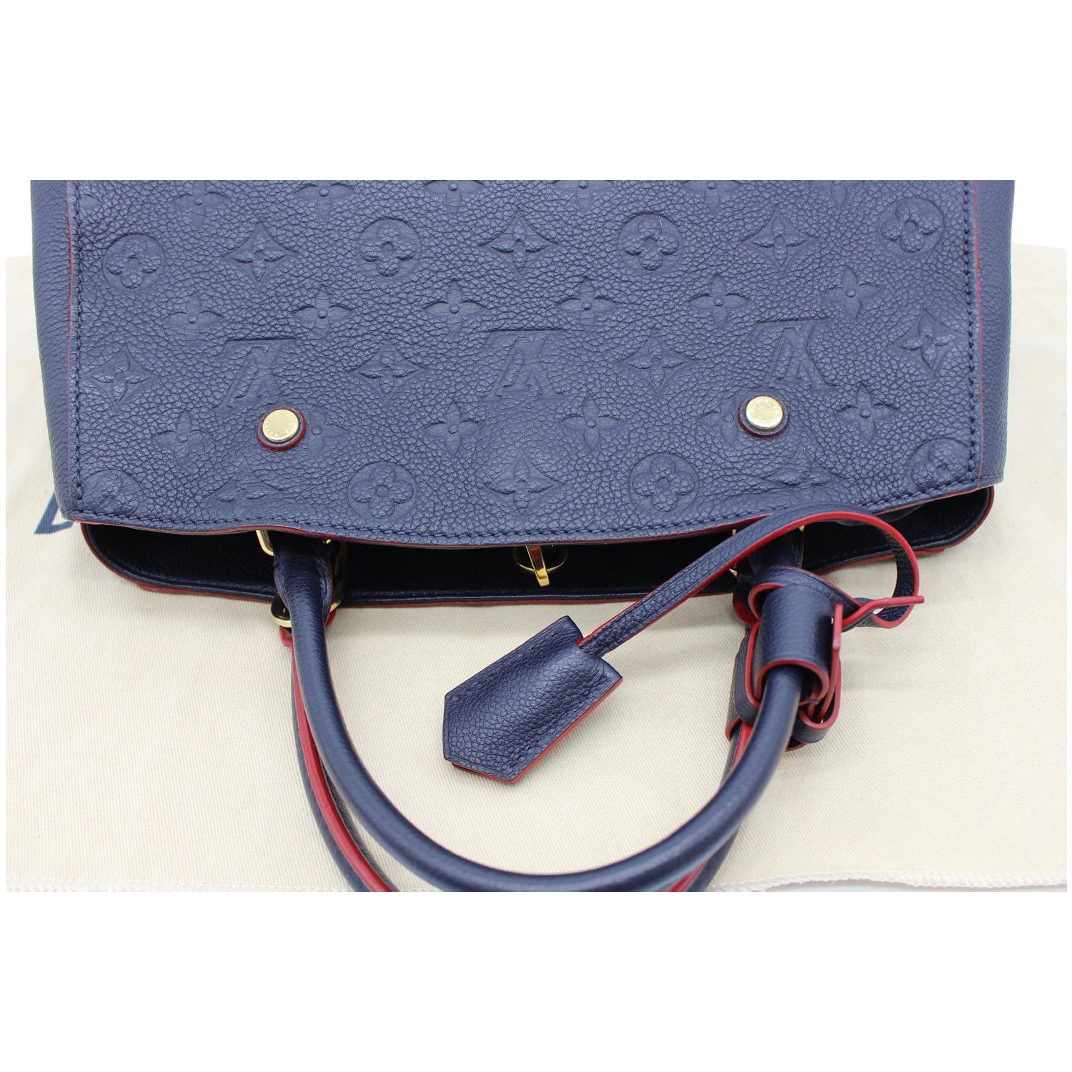 Louis Vuitton Blue Monogram Empreinte Leather Montaigne BB (Authentic Pre-  Owned) - Yahoo Shopping