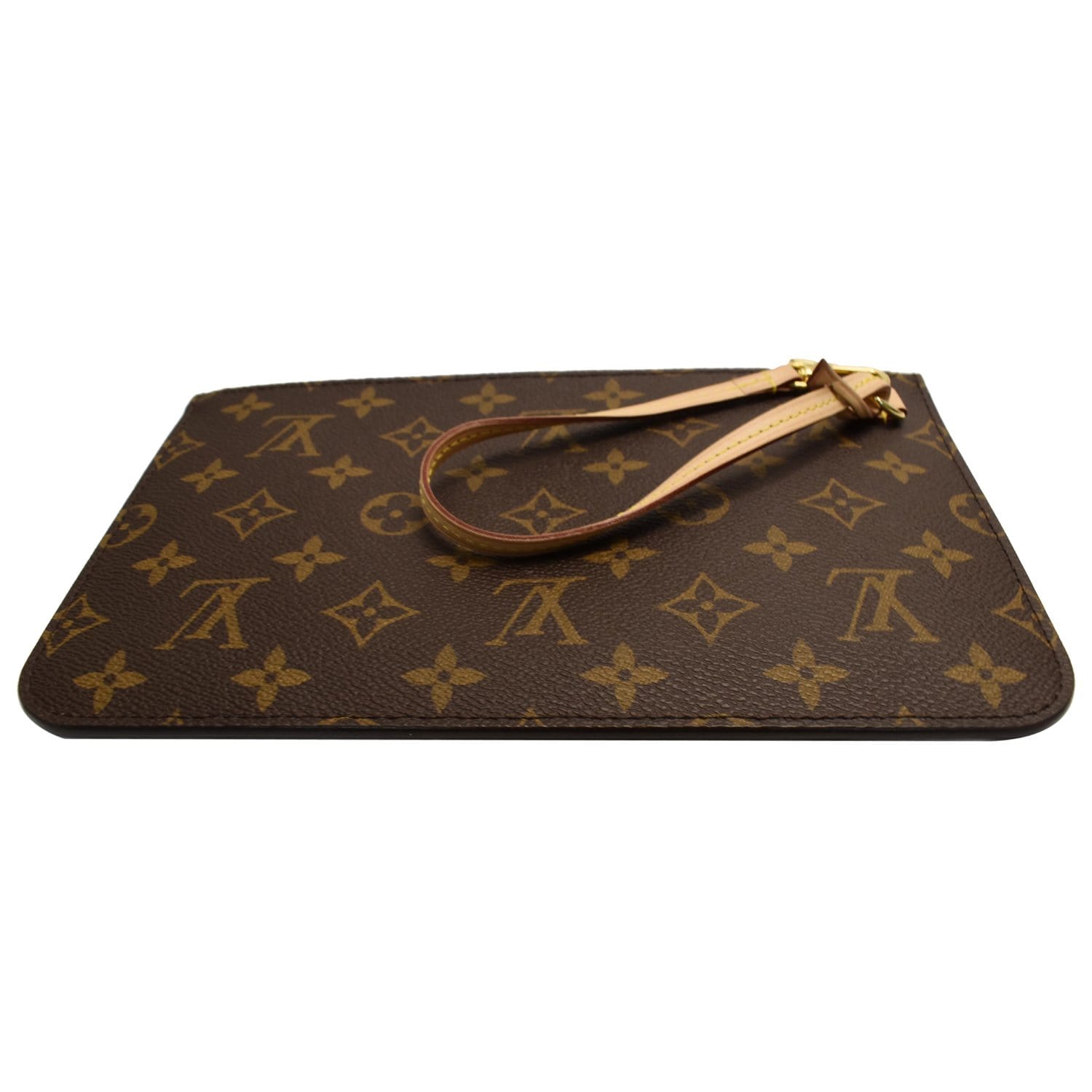 Louis Vuitton, Bags, Authentic Louis Vuitton Neverfull Gm Pouch Clutch  Brown Monogram