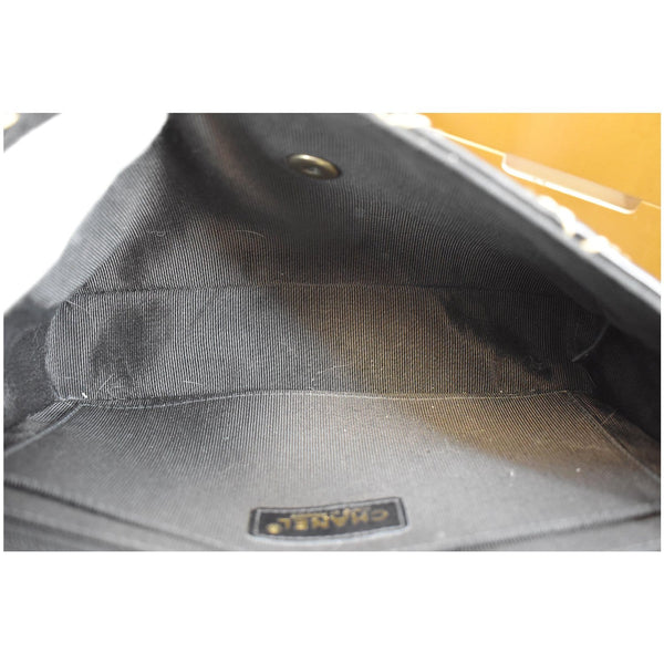 CHANEL Wild Stitch Quilted Calfskin Flap Shoulder Bag Black