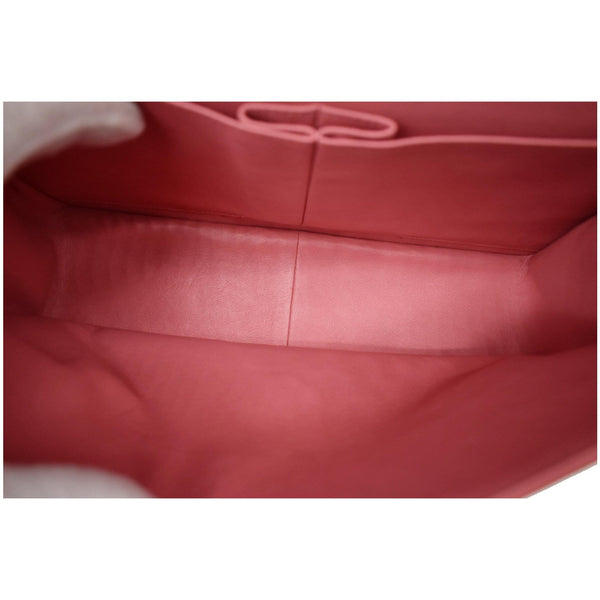 CHANEL Jumbo Double Flap Leather Shoulder Bag Pink