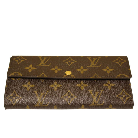 Louis Vuitton Sarah NM Monogram Canvas Wallet Front