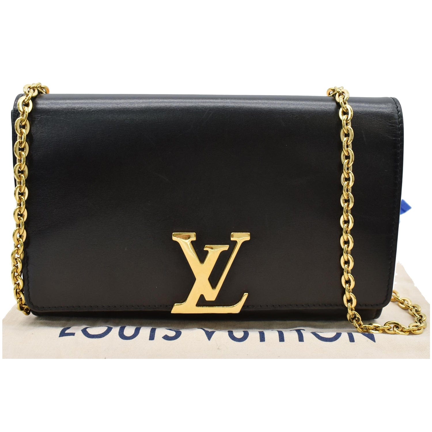 Louis Vuitton, Bags, Louis Vuitton Louise Chain Black Lv Bag With Dust  Bag