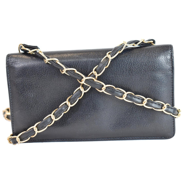 Chanel Camellia Leather Wallet on Chain view