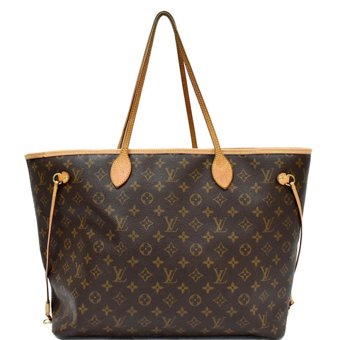 LOUIS VUITTON Neverfull GM Monogram Canvas Tote Shoulder Bag Brown