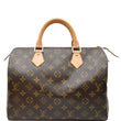 LOUIS VUITTON Speedy 30 Monogram Canvas Satchel Bag Brown