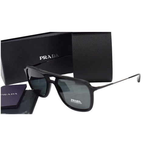 PRADA PR06VS-1AB1A1 Black Sunglasses Grey Lens