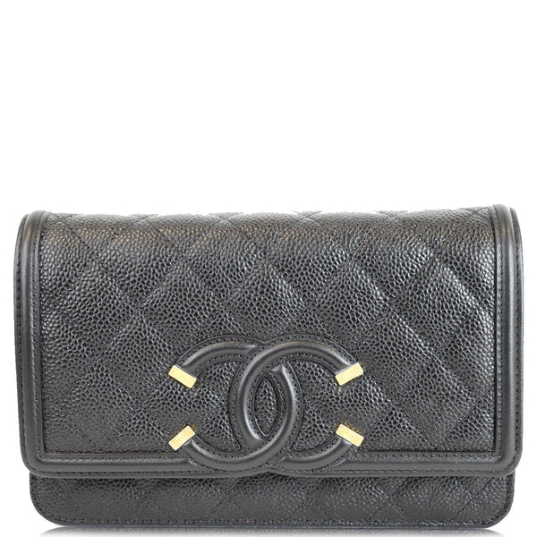Gucci CC Filigree WOC Wallet On Chain Caviar Bag for sale