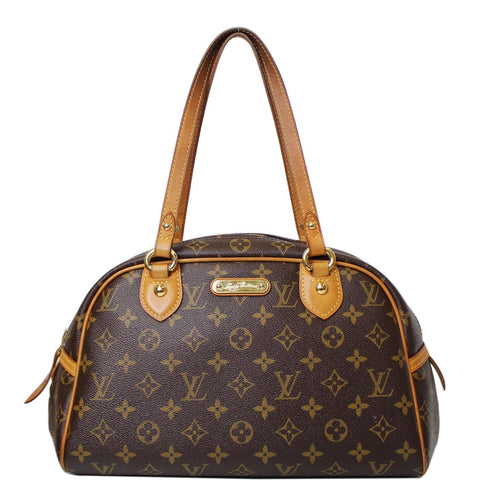 LOUIS VUITTON Montorgueil PM Monogram Canvas Shoulder Bag Brown