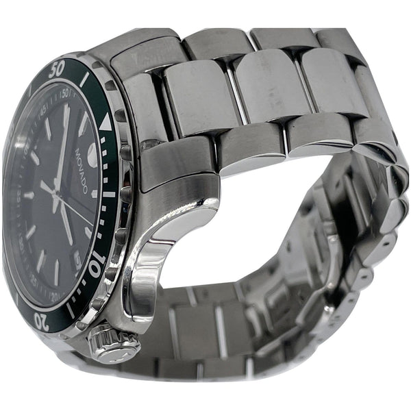MOVADO Series 800 Swiss Quartz Stainless Steel Watch Green Dial 40MM