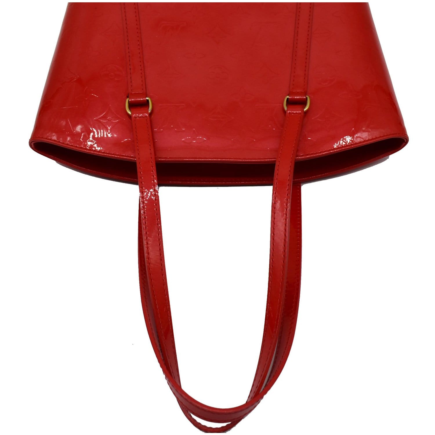 Louis Vuitton Red Vernis Avalon MM Dark red Leather Patent leather  ref.433790 - Joli Closet