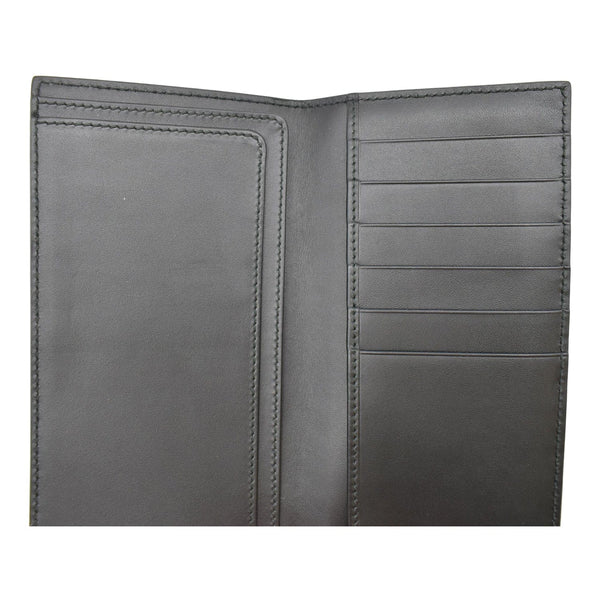 Used Gucci Continental Long Guccissima Leather Wallet Black