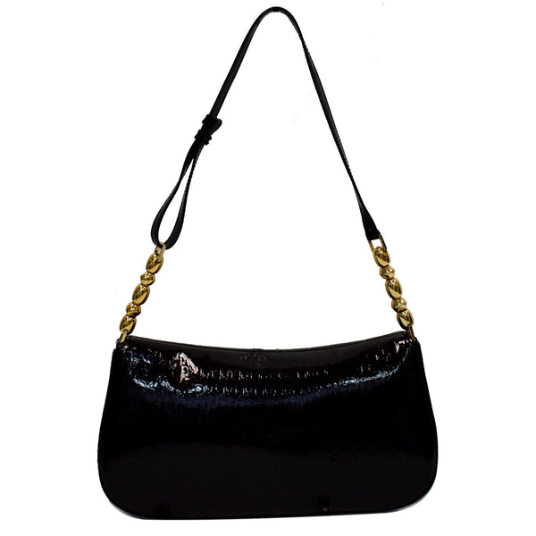 Christian Dior Maris Pearl Patent Monogram Shoulder Bag - leather strap